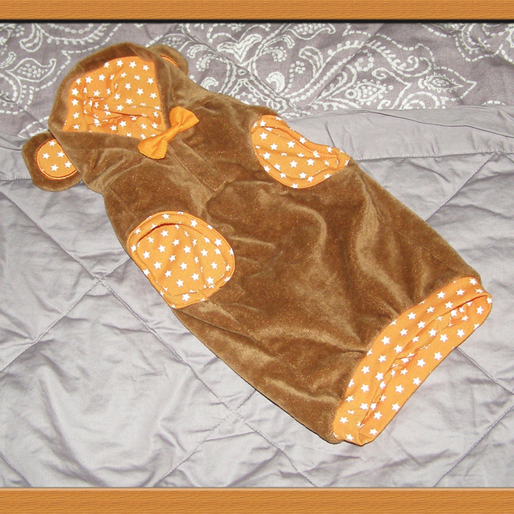 CUTE New sz M Martha Stewart Bear Hoodie for Dogs